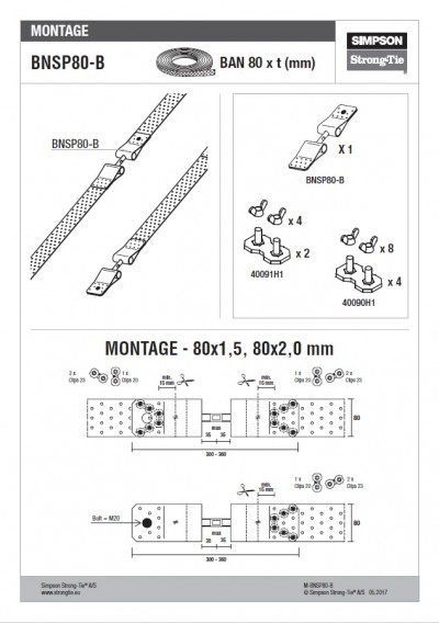 Monteringsanvisning M-BNSP80-B-02