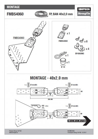 Monteringsanvisning M-FMBS4060-01