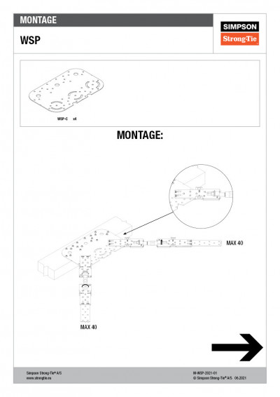 Monteringsanvisning M-WSP-01