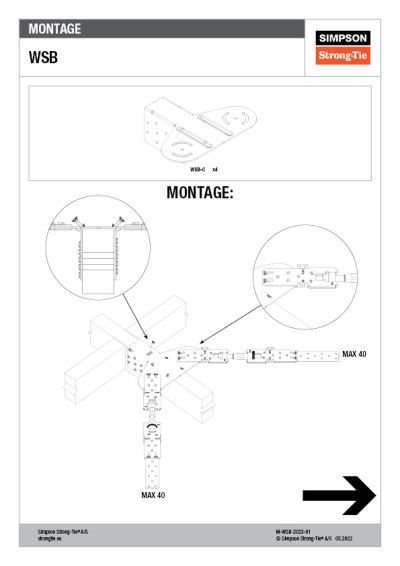 Monteringsanvisning M-WSB-01